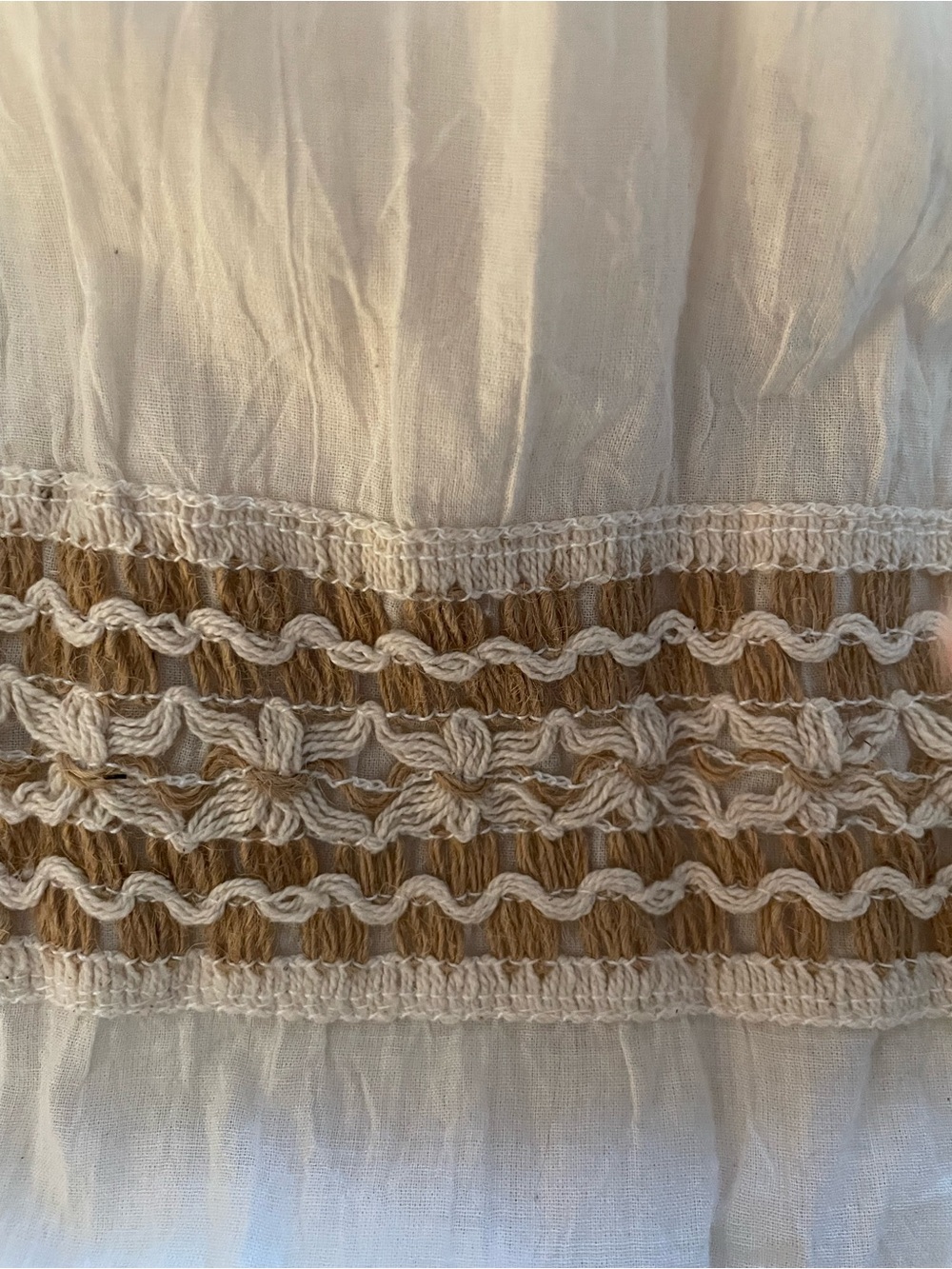 White Tiered Maxi Dress with Lace Trim - Picture 6 of 6